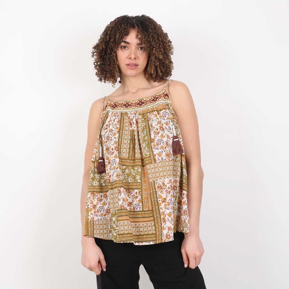 Nicole Miller Boho Chic Printed Tank Top
